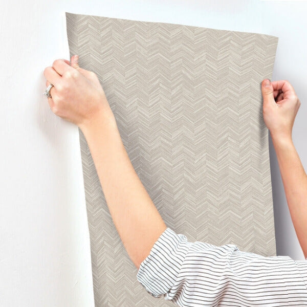 Raised Chevron Light Grey Wallpaper