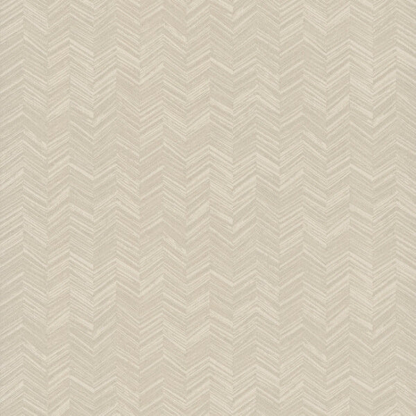Raised Chevron Beige Wallpaper