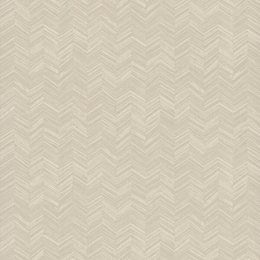 Raised Chevron Beige Wallpaper