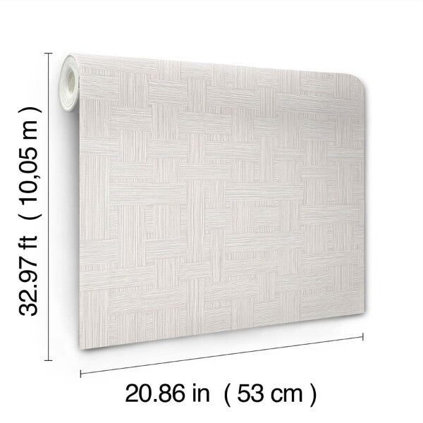 Basketry Warm Grey Wallpaper
