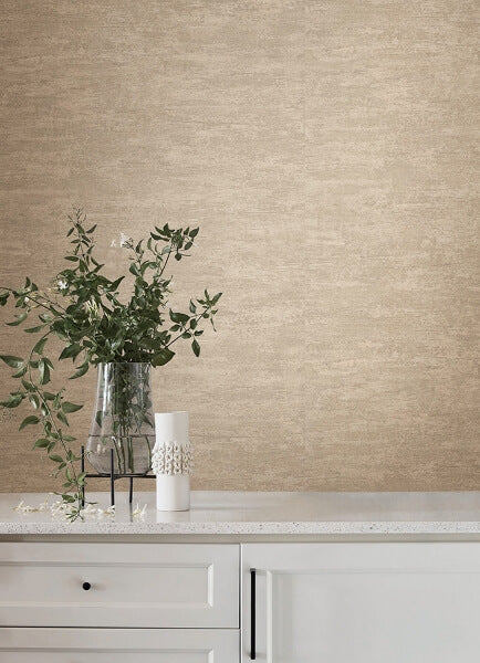 Weathered Stucco Wheat Wallpaper