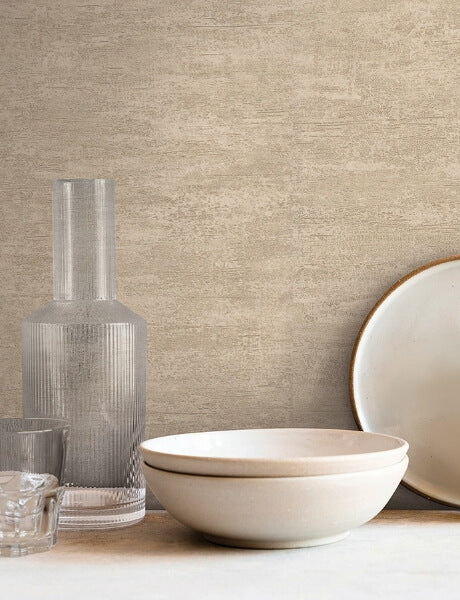 Weathered Stucco Wheat Wallpaper