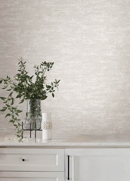 Weathered Stucco Pearl Wallpaper