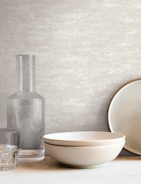 Weathered Stucco Pearl Wallpaper