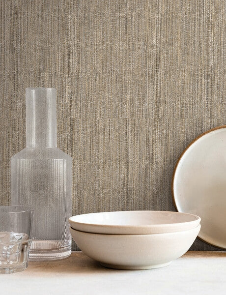 Washed Ramie Oyster Wallpaper