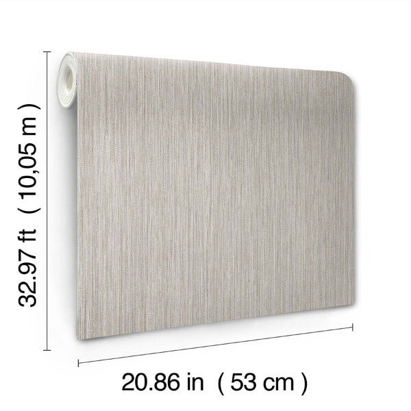 Washed Ramie Dove Grey Wallpaper