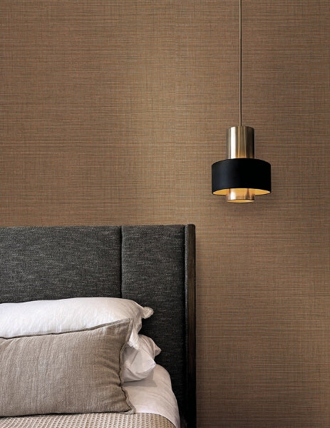 Lotus Silk Terra Cotta Wallpaper