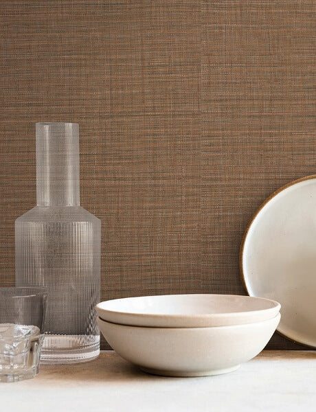 Lotus Silk Terra Cotta Wallpaper