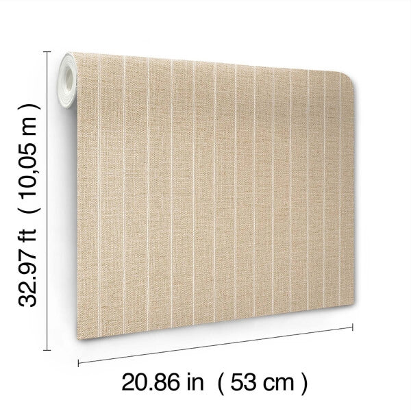 Cording Stripe Sienna Wallpaper