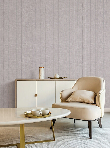 Cording Stripe Dove Grey Wallpaper