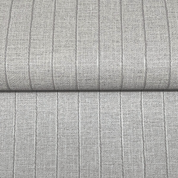Cording Stripe Dove Grey Wallpaper