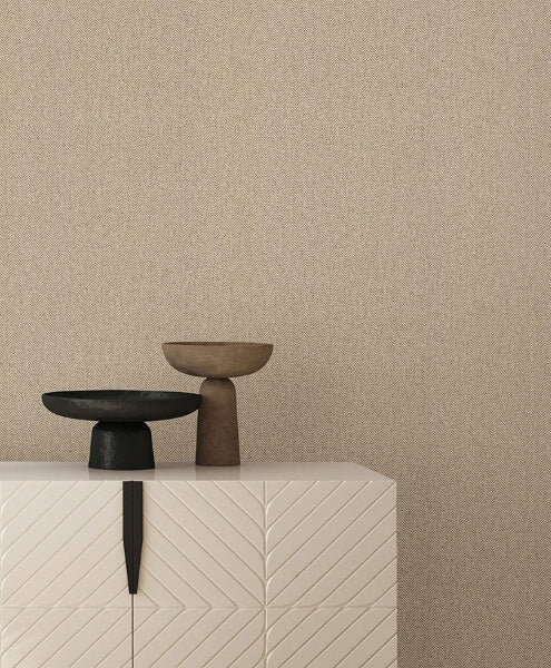 Tailored Chevron Hazelnut Wallpaper