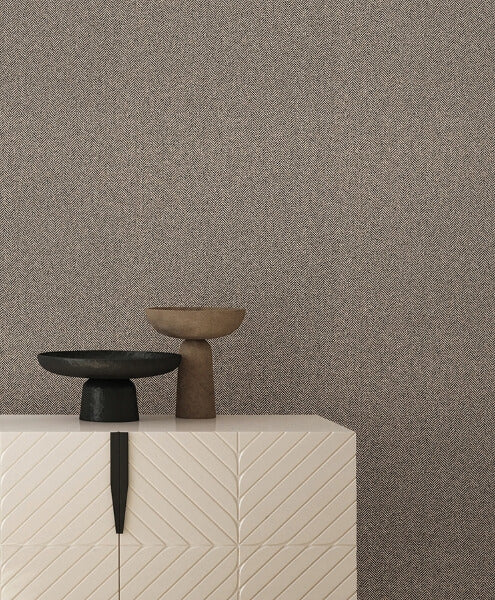 Tailored Chevron Latte Wallpaper