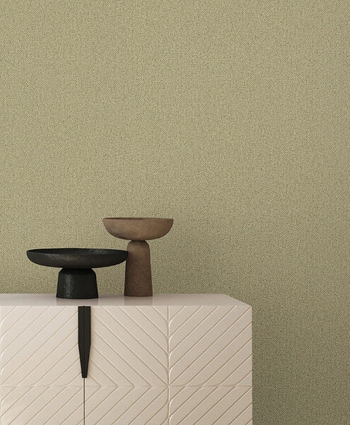 Tailored Chevron Green Wallpaper