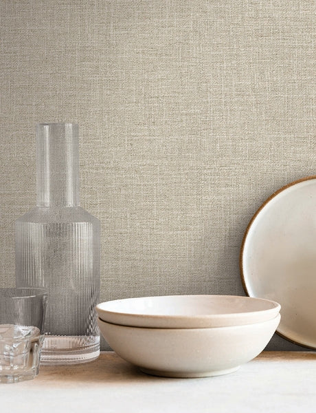 Loom Warm Grey Wallpaper