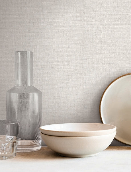 Loom White Wallpaper