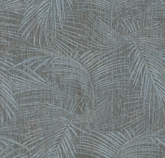 Della Palm Blue Multi Wallpaper