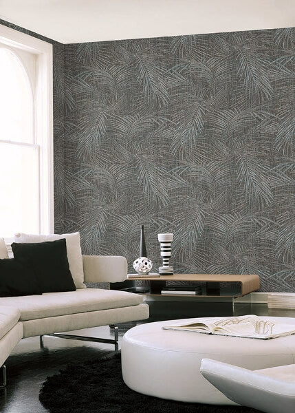 Della Palm Blue Multi Wallpaper