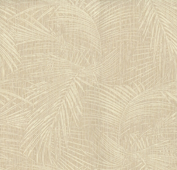 Della Palm Wheat Wallpaper