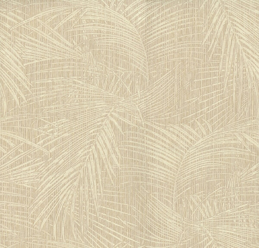 Della Palm Wheat Wallpaper