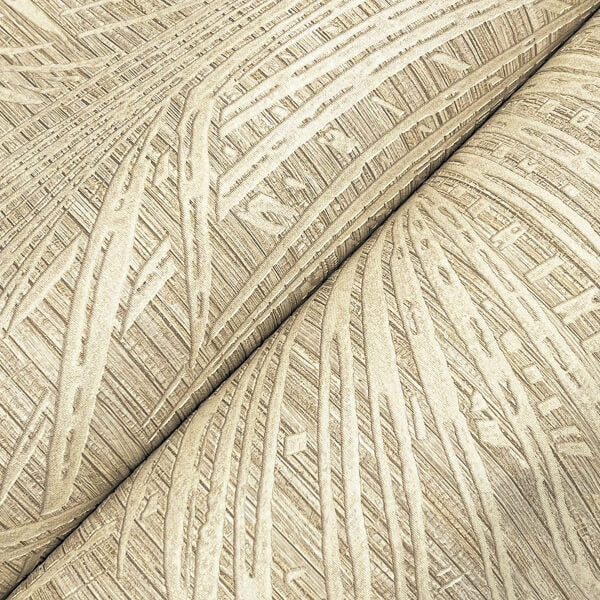 Della Palm Wheat Wallpaper