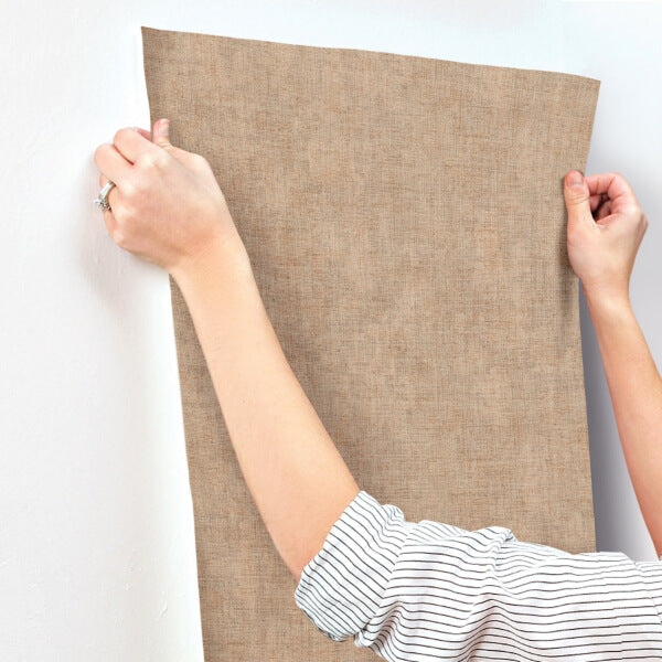Alma Clay Faux Weave Wallpaper