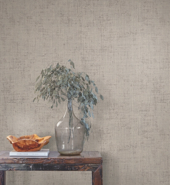 Alma Grey Faux Weave Wallpaper