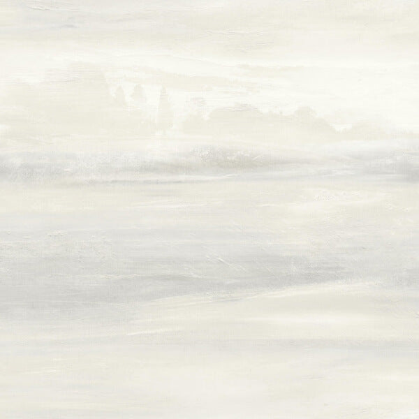 Soothing Mists Scenic White Wallpaper