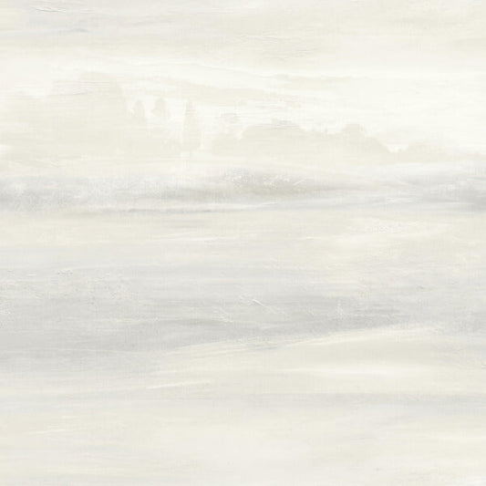 Soothing Mists Scenic White Wallpaper