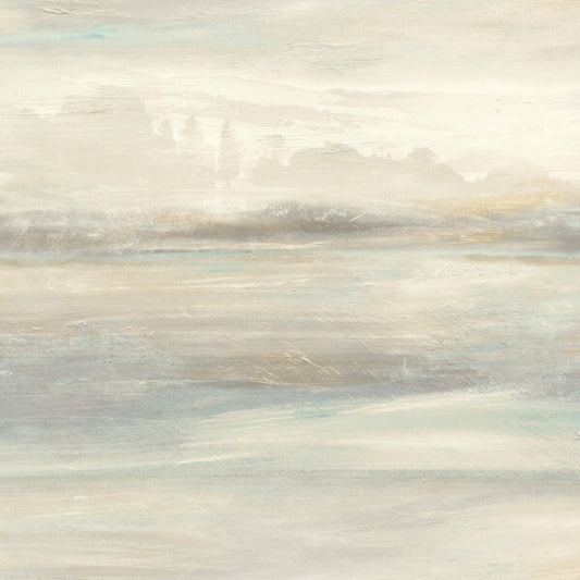 Soothing Mists Scenic Light Blue Wallpaper