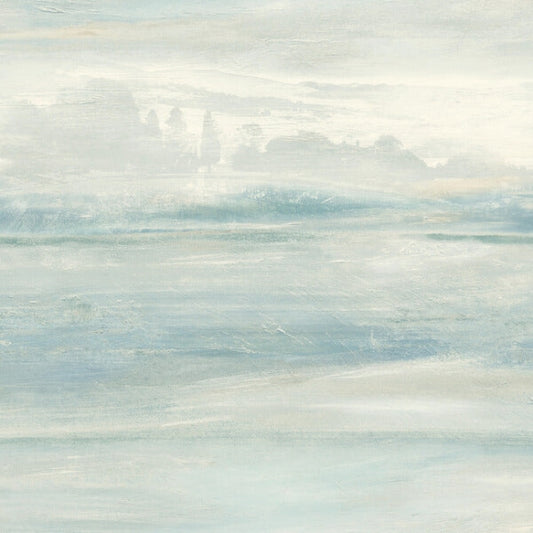 Soothing Mists Scenic Blue Wallpaper