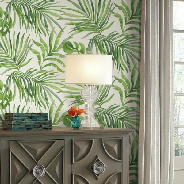 Paradise Palm Green Wallpaper