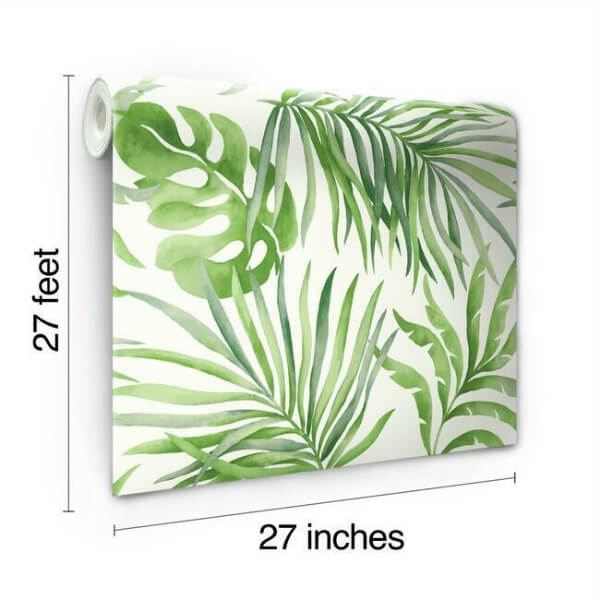 Paradise Palm Green Wallpaper