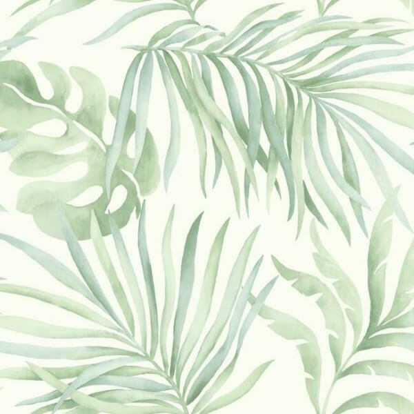 Paradise Palm Light Green Wallpaper