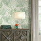 Paradise Palm Light Green Wallpaper