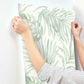 Paradise Palm Light Green Wallpaper