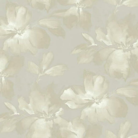 Midnight Blooms Grey Wallpaper