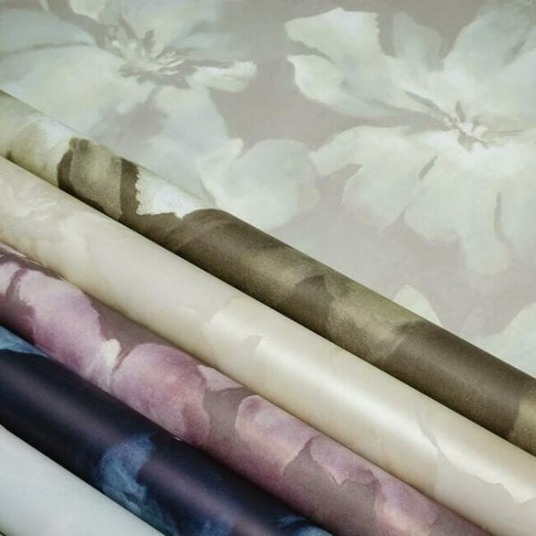Midnight Blooms Grey Wallpaper