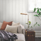 French Soft Linen Stripe Wallpaper