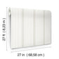 French Soft Linen Stripe Wallpaper