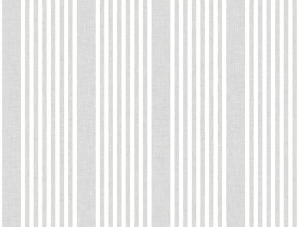 French Arctic Grey Linen Stripe Wallpaper