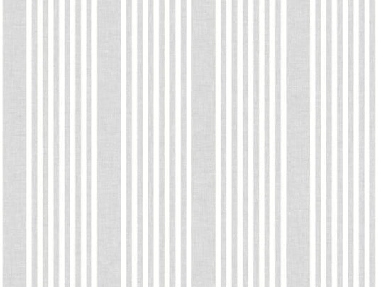 French Arctic Grey Linen Stripe Wallpaper