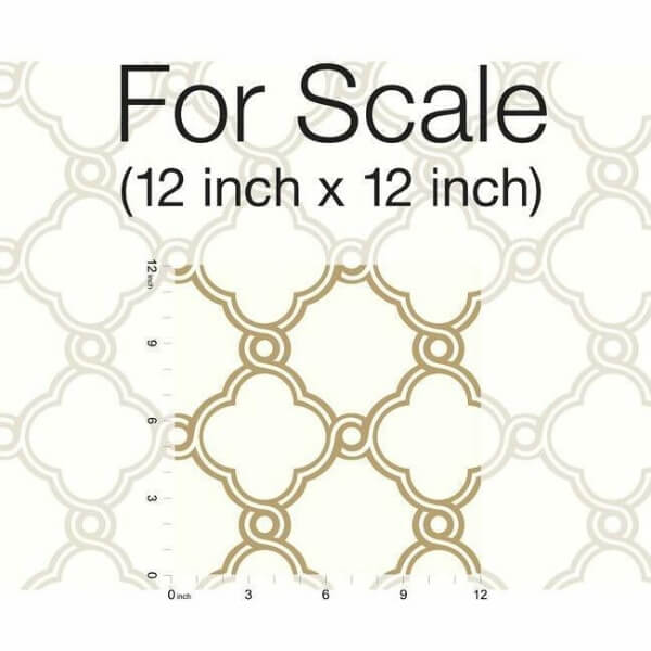 Open Trellis Gold Metallic Wallpaper