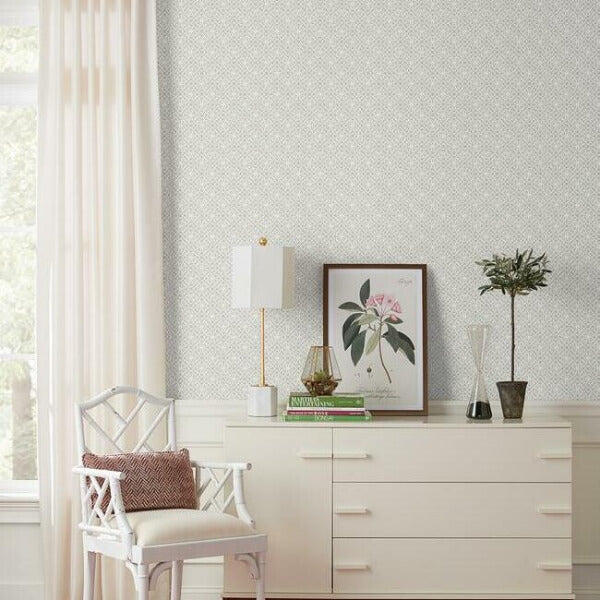 Lacey Circle Geo Grey Wallpaper
