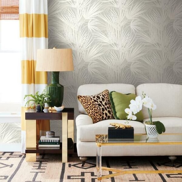 Palmetto Grey Wallpaper