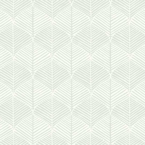 Palm Thatch White & Grey Wallpaper