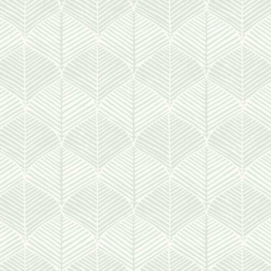 Palm Thatch White & Grey Wallpaper