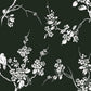 Imperial Blossoms Branch Black & White Wallpaper