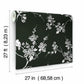 Imperial Blossoms Branch Black & White Wallpaper