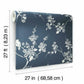 Imperial Blossoms Branch Navy Wallpaper